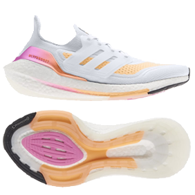 Dámské běžecké boty adidas Ultraboost 21 oranžovo-bílé